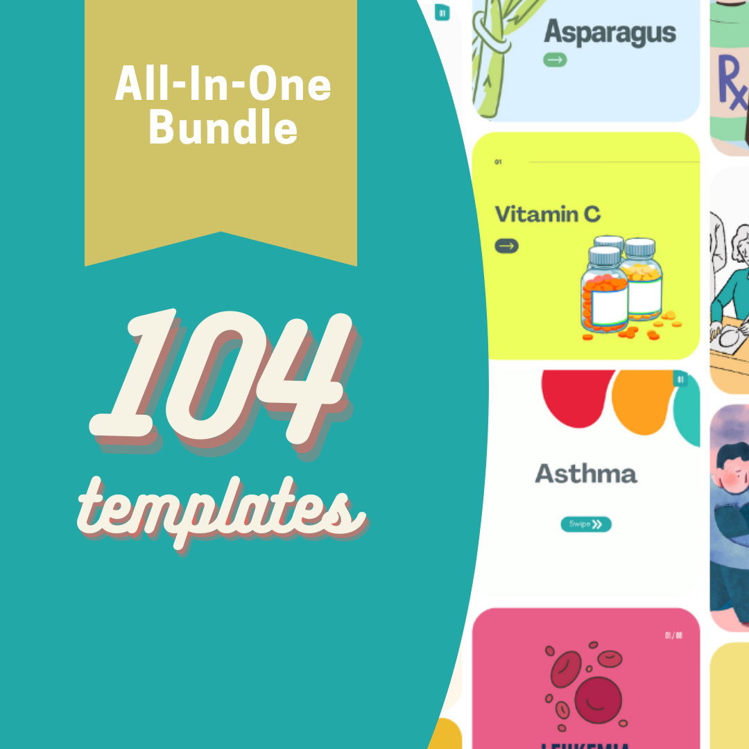 All-In-One Bundle - 104 Health Educational Social Media Templates